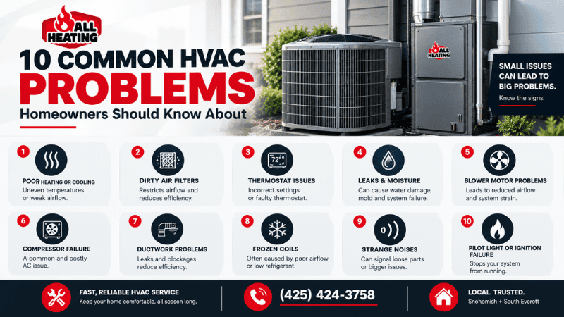 10 Common HVAC Problems Homeowners Should Know About