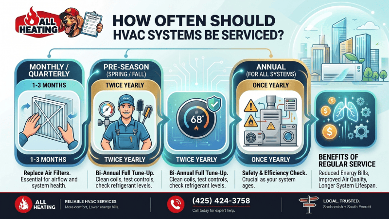 How Often Should HVAC Systems Be Serviced?