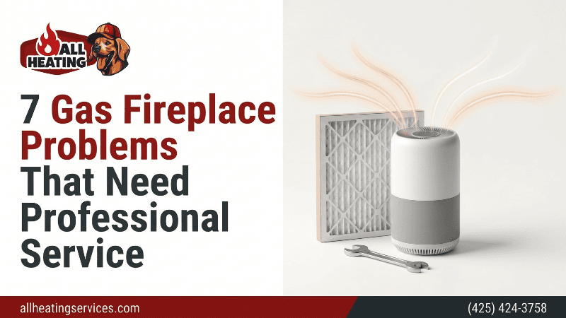 7 Gas Fireplace Problems That Need Professional Service