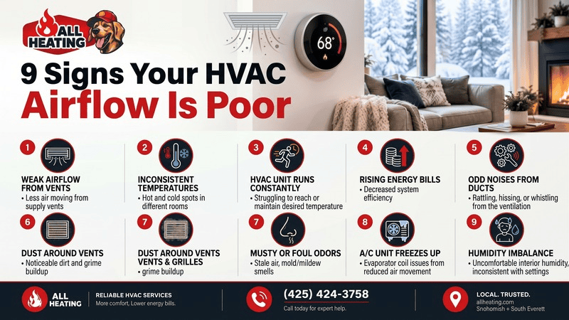 9 Signs Your HVAC Airflow Is Poor