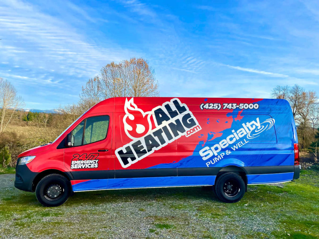 All Heating HVAC Services Truck in Snohomish, Washington